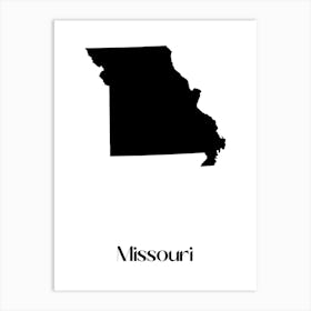 Missouri State Map Art Print