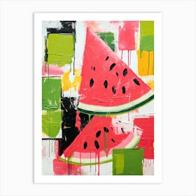 Abstract Melon Medley Art Print