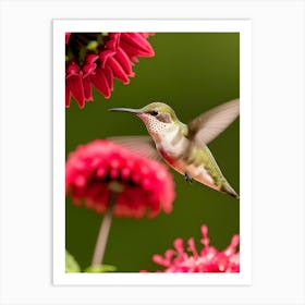 Female Ruby Throated Hummingbird -Reimagined 1 Art Print