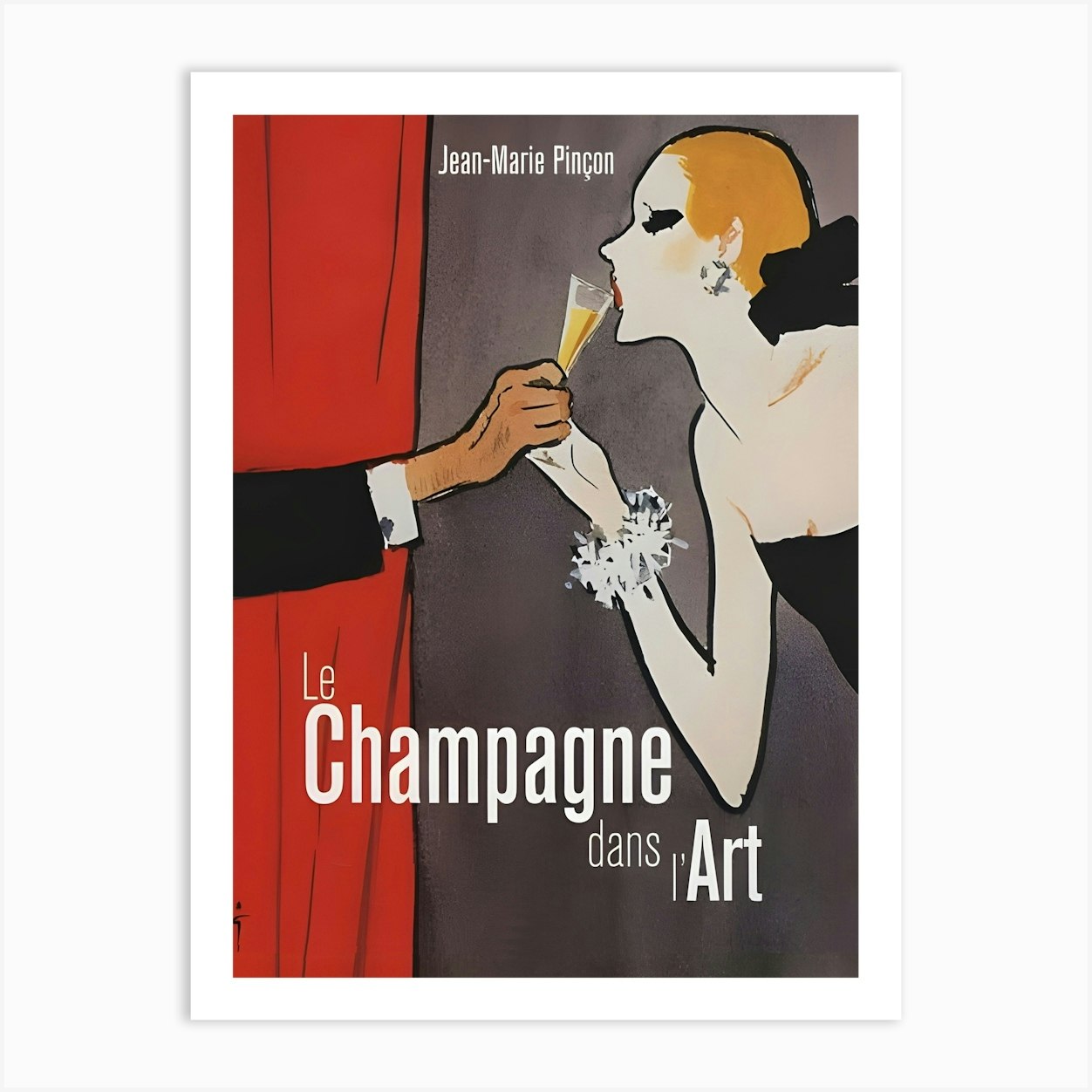 Champagne, Vintage Advertising Poster Art Print by Vintage Spirit