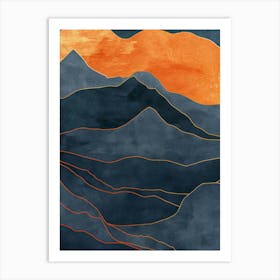 Sunset In The Mountains 46 Art Print