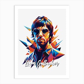 Oasis Liam Gallagher 02 Portrait Music Icon Style WPAP Pop Art Art Print