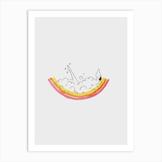 Rainbow Bath Art Print