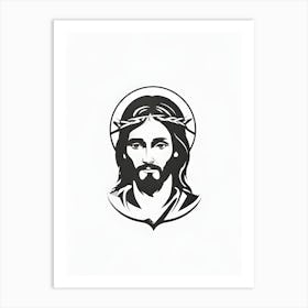 Jesus Face 1 Art Print