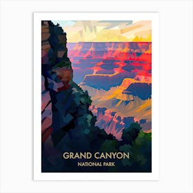 Grand Canyon National Park Travel Poster Matisse Style 4 Art Print