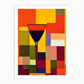 Corvina Paul Klee Inspired Abstract Cocktail Poster Art Print