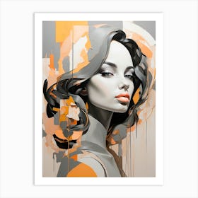 Girl, Abstraction Art Print