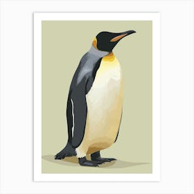 Emperor Penguin Salisbury Plain Minimalist Illustration 5 Art Print