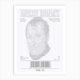 Receipt Art Napoleone Buonaparte 1 Art Print