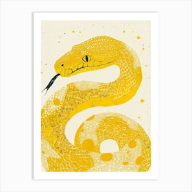 Yellow Snake Art Print