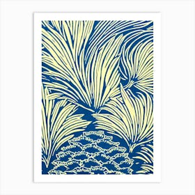 Blue Glaucus Linocut Art Print