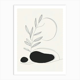 Plant On A Rock Art Print