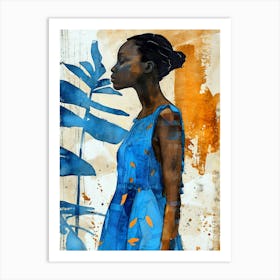 'Blue Woman' illustration Art Print