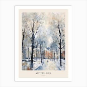 Winter City Park Poster Victoria Park London 2 Art Print