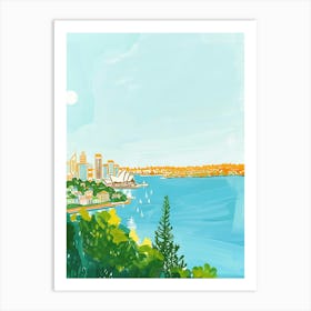 Travel Poster Happy Places Sydney 1 Art Print