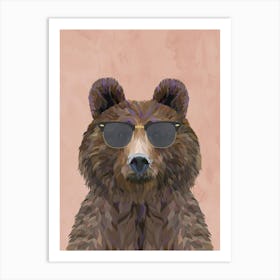 Bear In Sunglasses Art Print