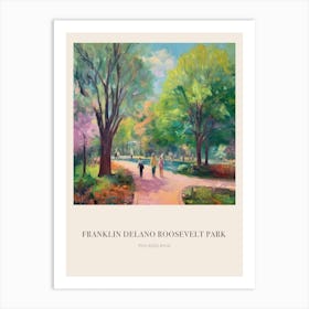 Franklin Delano Roosevelt Park Philadelphia United States Vintage Cezanne Inspired Poster Art Print