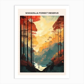 Sinharaja Forest Reserve Midcentury Travel Poster Art Print