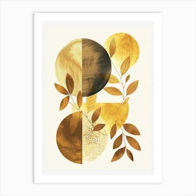 Golden Leaves 55 Art Print