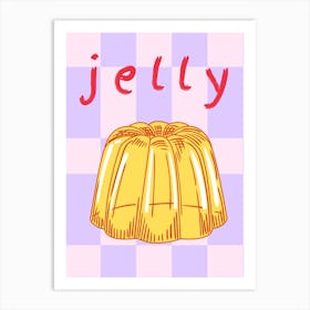 Jelly Check Purple Art Print