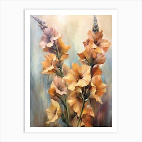 Fall Flower Painting Delphinium 2 Art Print