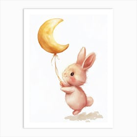 Moon Bunny Art Print