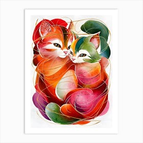 A Stunning Abstract Watercolor Painting Captures Art Print