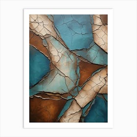 Cracks acrylic painting Art Print