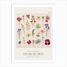 Fleurs Sechees, Dried Flowers Exhibition Poster 30 Art Print