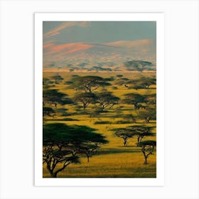 Serengeti National Park Tanzania Vintage Poster Art Print