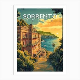 Sorrento Italy - Vibrant Cityscape Poster Art Print