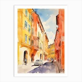 Vicenza, Italy Watercolour Streets 3 Art Print