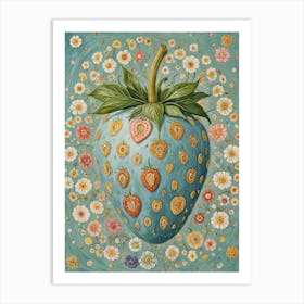 Whimsical Strawberry Art Print