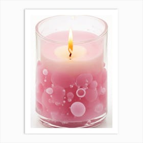 Bubbles In A Glass Candle Art Print