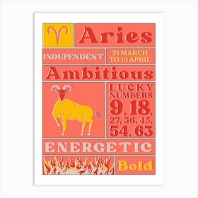 Zodiac Aries Art Print