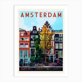 Amsterdam The Netherlands Travel Poster Art Print