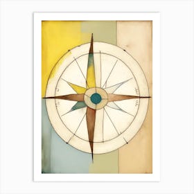 Compass 1, Symbol Abstract Painting Art Print
