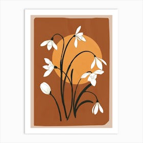 Beautiful Snowdrop Flowers 1 Art Print