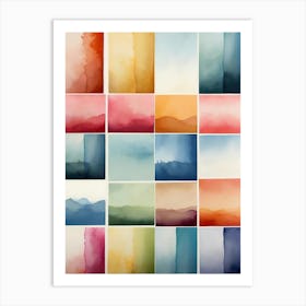 Watercolor Landscapes 2 Art Print