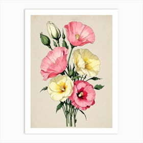 Poppies In A Vase Art Print