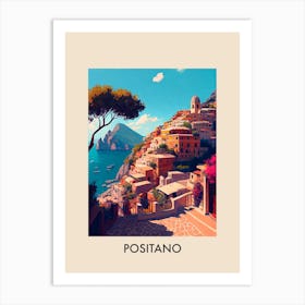 Positano Italy Vintage Travel Poster Art Print
