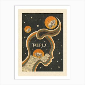 Taurus Zodiac Star Sign Art Print