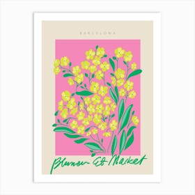 Barcelona Flower Market Art Print