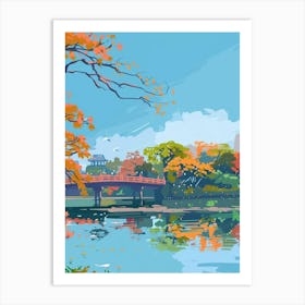 Ueno Park Tokyo 2 Colourful Illustration Art Print
