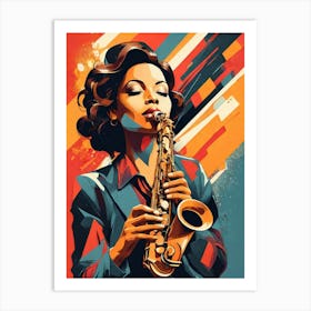 Default Abstract Poster Art For A Jazz Music Performance With 0 (1) Art Print