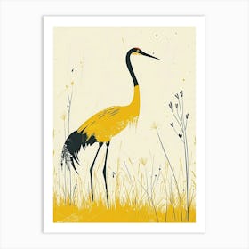 Yellow Crane 2 Art Print