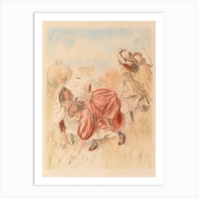Children Playing Ball, Pierre Auguste Renoir 2 Art Print