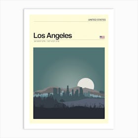 Retro Los Angeles Art Print