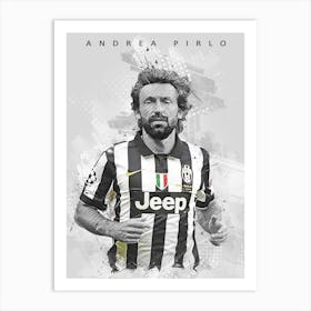 Andrea Pirlo Juventus Drawing Sketch Art Print