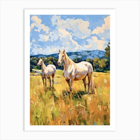 Horses Painting In Blue Ridge Mountains Virginia, Usa 4 Art Print